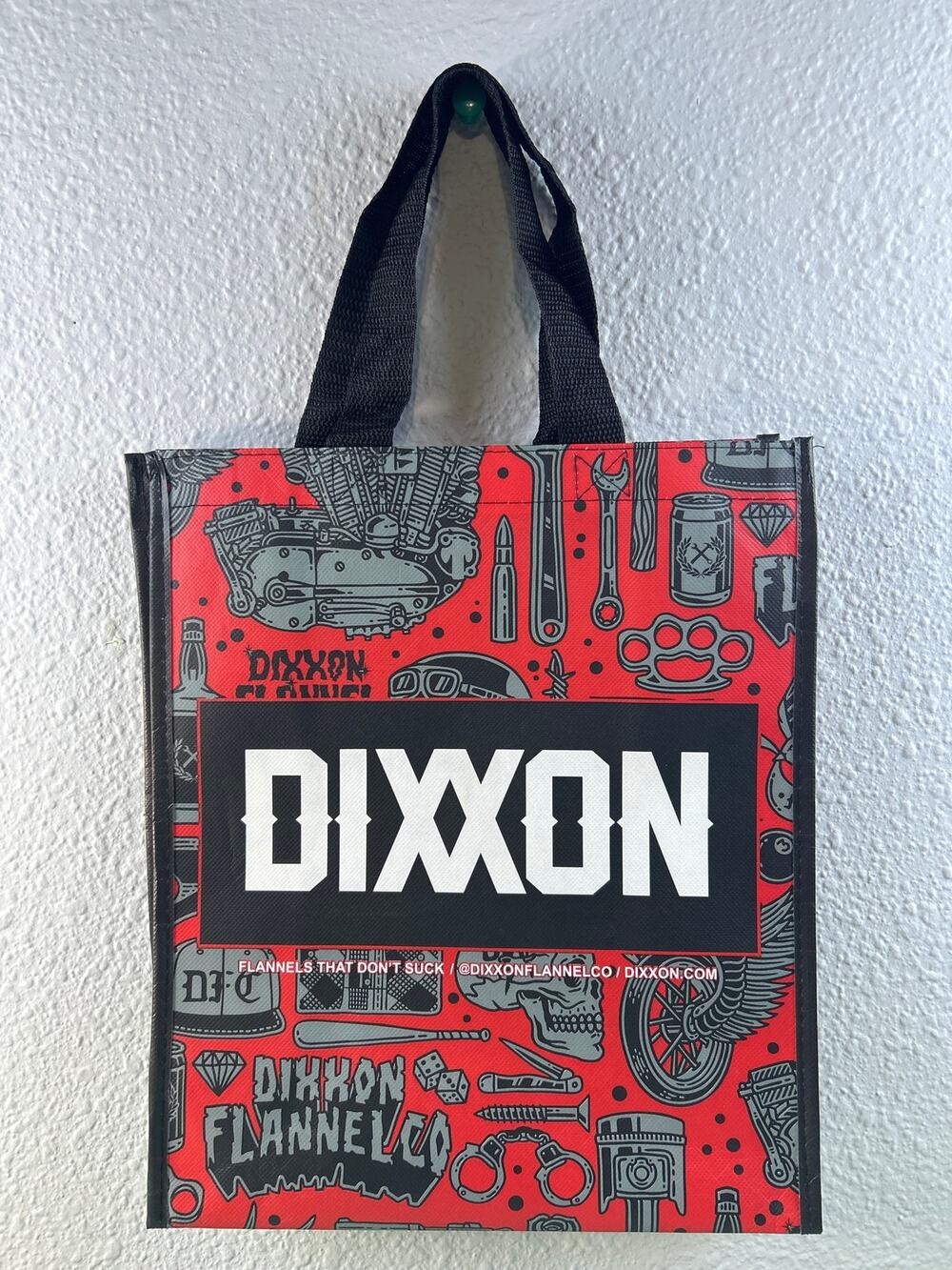 Dixxon Flannel Co. Reusable Limited Edition Tote Bag Red Black